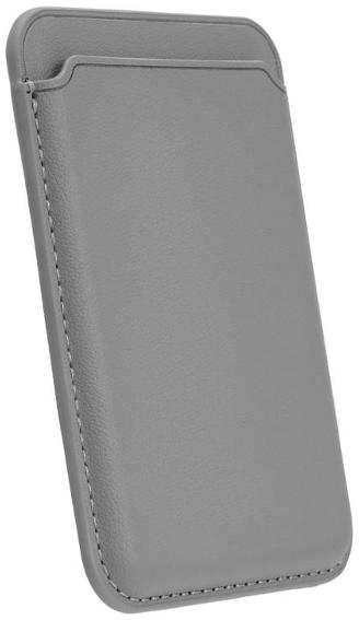 Картхолдер Leather Co MagSafe, кожаный для Apple iPhone 12 Titanium Grey (2039321510101) 90154650797