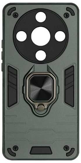 Чехол DF с металлической пластиной и кольцом для Honor X9b Dark Green (hwArmor-14) 90154654704