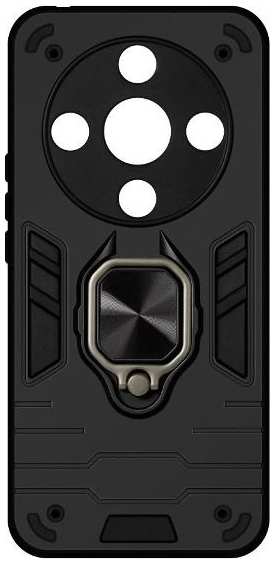 Чехол DF с металлической пластиной и кольцом для Honor X9b Black (hwArmor-14) 90154654785