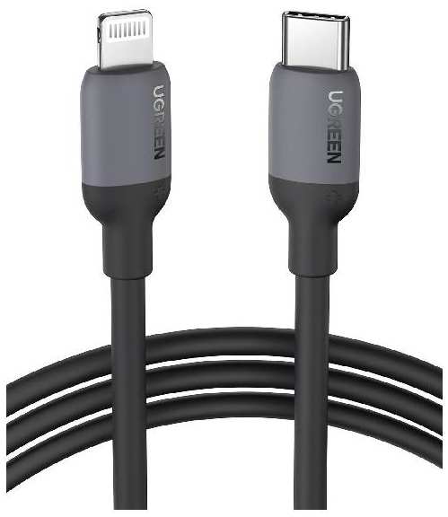 Кабель UGREEN US387, USB-C/Lightning, 1m Black (20304)