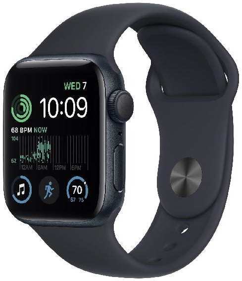 Смарт-часы Apple Watch SE 2022 44mm Midnight Aluminium (MNK03)