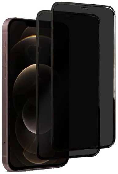 Комплект защитных стекол с рамкой 3D PERFEO с эффектом ″Антишпион″ для Apple iPhone 13 Pro Max, черный, 2 шт (PF_D0288)