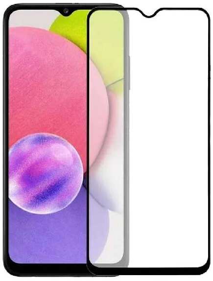 Комплект защитных стекол PERFEO для Samsung Galaxy A03/A03S/A03 Core Full Screen&Glue Black, 3 шт (PF_D0226)