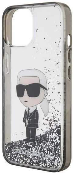 Чехол Karl Lagerfeld Liquid Glitter для iPhone 15 NFT Karl Ikonik / (KLHCP15SLKKNSK)