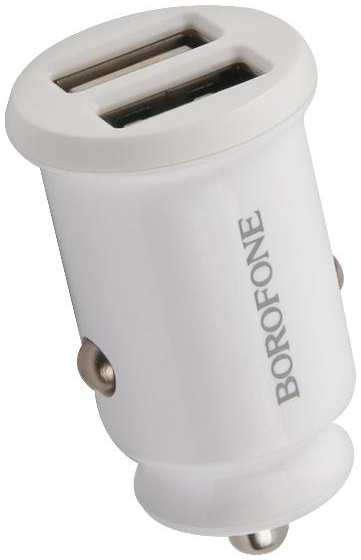 Автомобильное зарядное устройство BOROFONE BZ8 MaxRide, 2хUSB, белый (88486) 90154680977