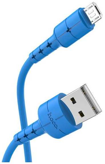 Кабель HOCO X30 Star USB/MicroUSB, 1 м, синий (91165) 90154684021