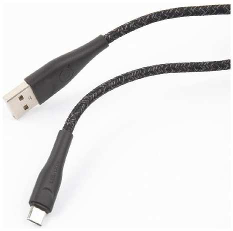 Кабель Usams SJ396 USB/microUSB, нейлоновая оплетка, 2 м, черный (SJ396USB01)