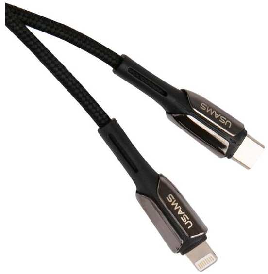 Кабель Usams SJ401 Power Delivery USB Type-C/Lightning, 1,2 м, черный (SJ401USB01) 90154684084