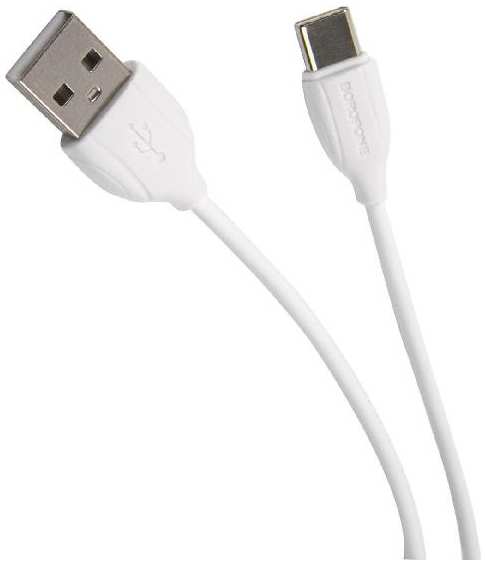 Кабель BOROFONE BX19 Benefit, USB Type-C, 3.0A, 1 м, белый (01800) 90154684089