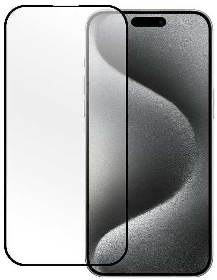 Защитное стекло с рамкой PERO Full Glue для iPhone 15 Pro Max Black (PGFG-I15PM)