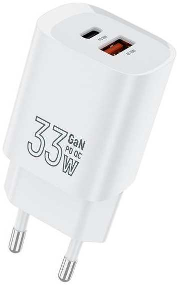 Сетевое зарядное устройство TFN TFWC09 USB Type-С/USB-A 33W (TFN-WC-33-2105-WH)
