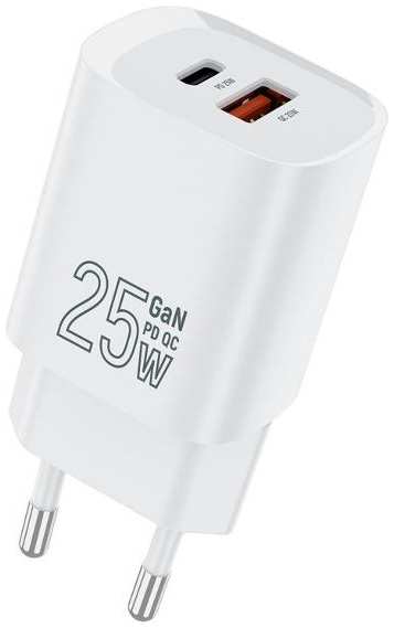 Сетевое зарядное устройство TFN TFWC07 USB Type-С/USB-A (TFN-WC-25-2103-WH)
