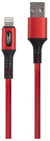 Кабель HOCO U79 Admirable USB/Lightning Smart Power Off, 1 м, красный (24267)