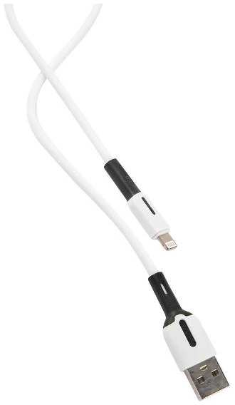 Кабель Usams US-SJ456 U51 USB/Lightning, с индикатором, силикон, 2 м, белый (SJ456USB01) 90154687444