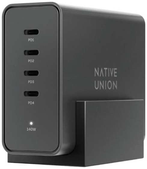 Сетевое зарядное устройство NATIVE-UNION Fast GaN 140w 4xUSB-C Black (FAST-PD140-BLK-EU) 90154690839
