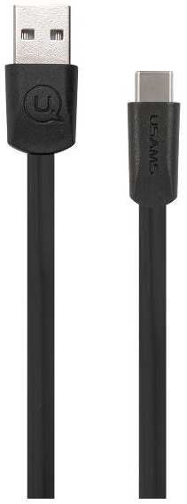 Кабель Usams U2 USB Type-C, плоский, 1,2 м, черный (УТ000019984)
