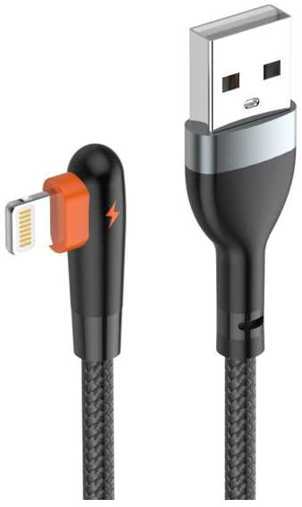 Кабель LDNIO LS561 USB/Lightning, 1 м, черный/оранжевый (LD_C3801) 90154692822