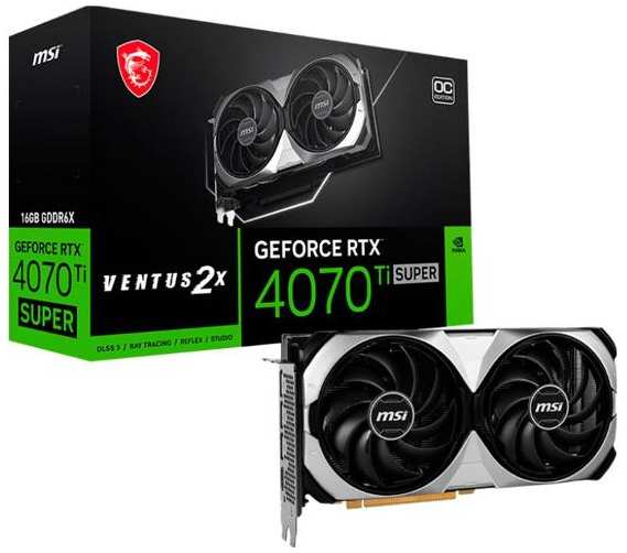 Видеокарта MSI GeForce RTX 4070 Ti Super 16G Ventus 2X OC