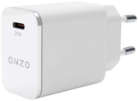 Сетевое зарядное устройство ONZO C-002, USB-C, 20W, с поддержкой быстрой зарядки (CH0002WC20) 90154711218