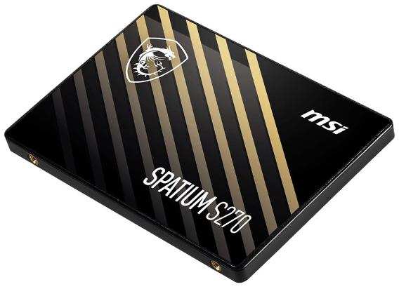 SSD накопитель MSI Spatium S270, 960GB, 2.5″, SATA3, 3D TLC 90154714876