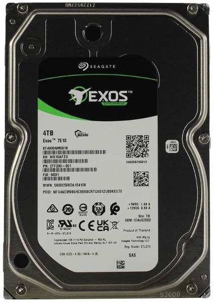 Жесткий диск Seagate 4TB Exos 7E10 (ST4000NM001B)