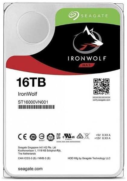 Жесткий диск Seagate 16TB IronWolf (ST16000VN001)