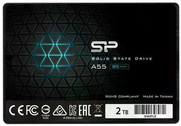 SSD накопитель SILICON-POWER Ace A55, 2TB, 2.5″, SATA III (SP002TBSS3A55S25) 90154721380