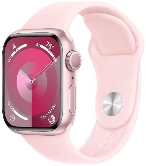 Смарт-часы Apple Watch Series 9 GPS 45mm Pink Aluminium Case with Light Pink Sport Band M/L (MR9H3LL/A) 90154726093