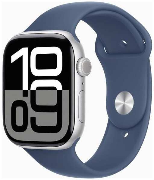 Смарт-часы Apple Watch Series 10 46mm Silver Aluminium Case with Denim Sport Band, размер Regular 90154731475