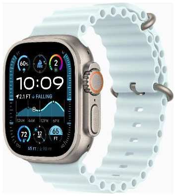 Смарт-часы Apple Watch Ultra 2 49mm Natural Titanium Case with Ice Blue Ocean Band, размер Regular 90154731742