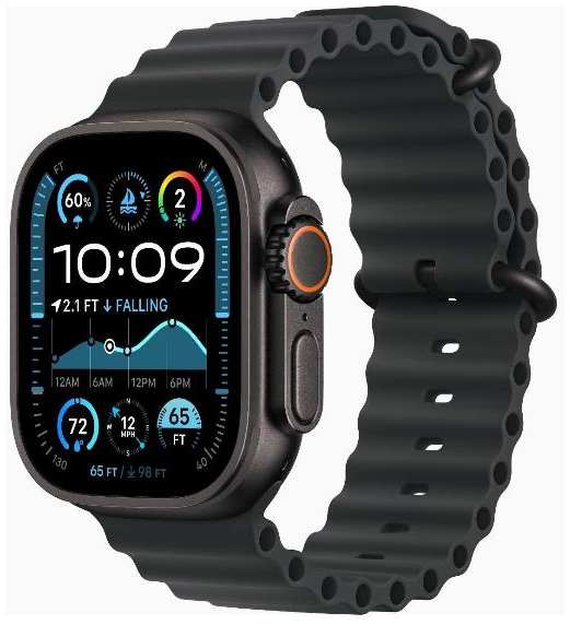 Смарт-часы Apple Watch Ultra 2 49mm Black Titanium Case with Black Ocean Band, размер Regular 90154731780