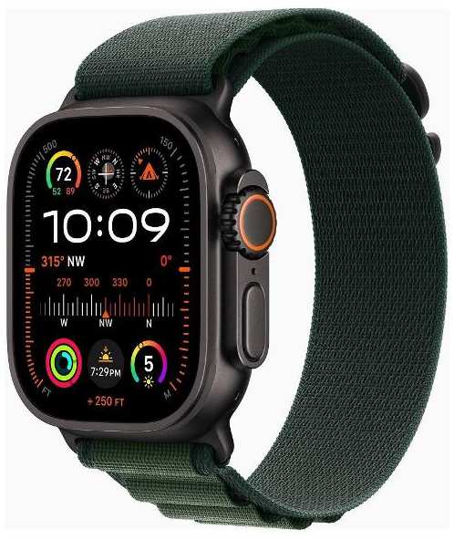 Смарт-часы Apple Watch Ultra 2 49mm Black Titanium Case with Dark Green Alpine Loop, размер Regular 90154731784