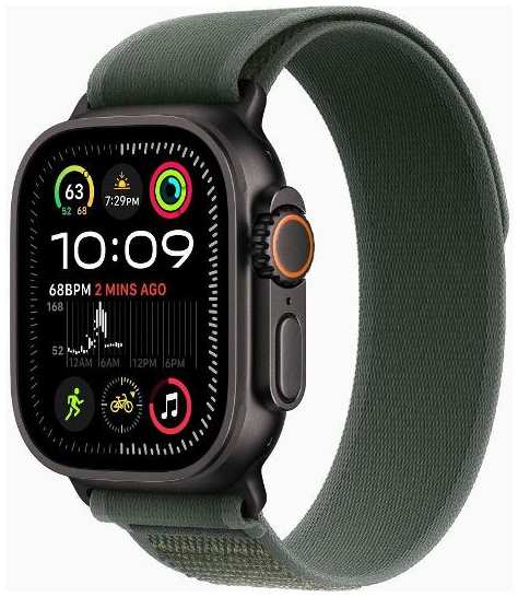 Смарт-часы Apple Watch Ultra 2 49mm Black Titanium Case with Green Trail Loop, размер Regular 90154731786