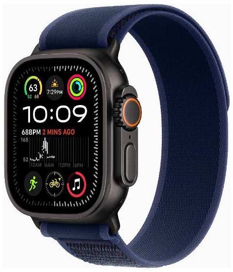 Смарт-часы Apple Watch Ultra 2 49mm Black Titanium Case with Blue Trail Loop, размер Regular 90154731788