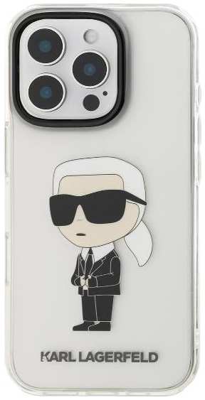 Чехол Karl Lagerfeld для iPhone 16 Pro, PC/TPU NFT Karl Ikonik Hard (KLHCP16LHNIKTCT)