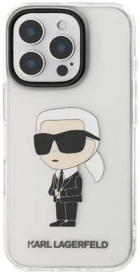 Чехол Karl Lagerfeld для iPhone 16 Pro Max, PC/TPU NFT Karl Ikonik Hard (KLHCP16XHNIKTCT)