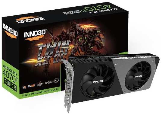 Видеокарта INNO3D RTX 4070 Ti Super Twin X2 OC (N407TS2-166XX-18615)