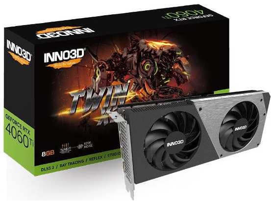 Видеокарта INNO3D RTX 4060 Ti Twin X2 HDMI DP3 8G D6 (N406T2-08D6-171153N)