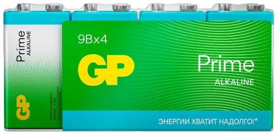 Батарейки GP Prime Alkaline 6LR61, 9V, 4 шт (1604APA21-2CRSWC4)