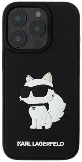 Чехол Karl Lagerfeld 3D Rubber Silicone для iPhone 16 Pro Max (KLHCP16X3DRKHNK)