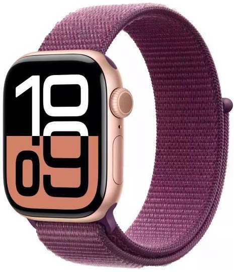 Смарт-часы Apple Watch Series 10 42mm Aluminum Case with Plum Sport Loop, размер Regular