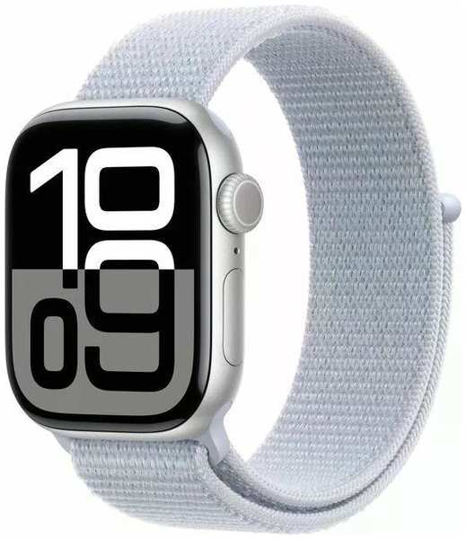 Смарт-часы Apple Watch Series 10 42mm Silver Aluminum Case with Silver Sport Loop, размер Regular