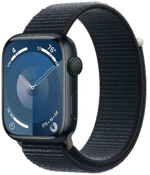 Смарт-часы Apple Watch Series 9 41mm Midnight Aluminum Case with Midnight Sport Loop, размер Regular