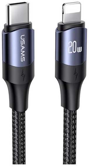 Кабель Usams US-SJ522 U71 USB Type-C/Lightning 20W PD Fast Charging, 2 м, черный (УТ000034770) 90154741532
