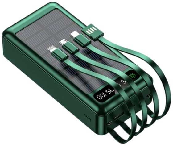 Внешний аккумулятор Bootleg с солнечной батарей, 50000mAh Green 90154742082