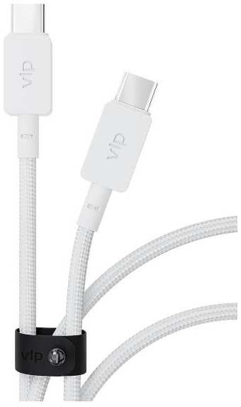 Кабель vlp Nylon Cable USB-C/USB-C, 100W, 1,2m White (1031021) 90154742171