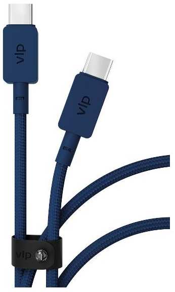 Кабель vlp Nylon Cable USB-C/USB-C, 100W, 1,2m Dark Blue (1031023)