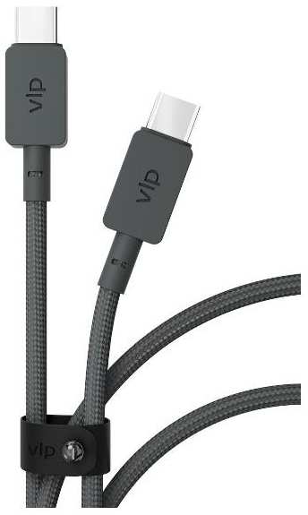 Кабель vlp Nylon Cable USB-C/USB-C, 100W, 2m Black (1031025) 90154742176