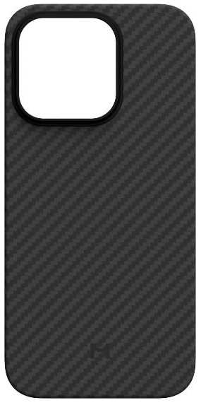 Чехол Magssory для iPhone 15 Pro, кевлар, с магнитами, совместимый с MagSafe, черный (CFB015) 90154745444