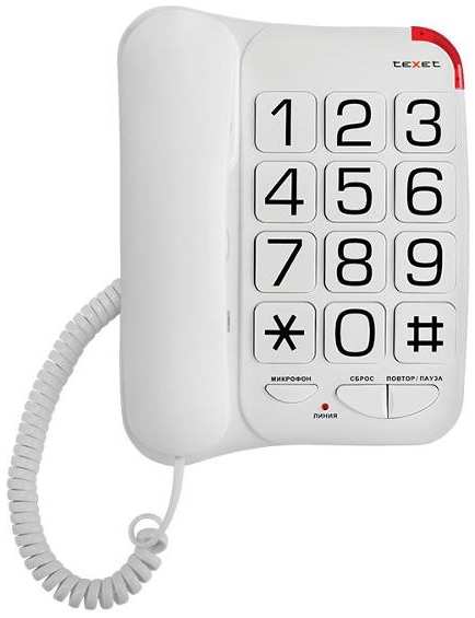 Телефон проводной teXet TX-201